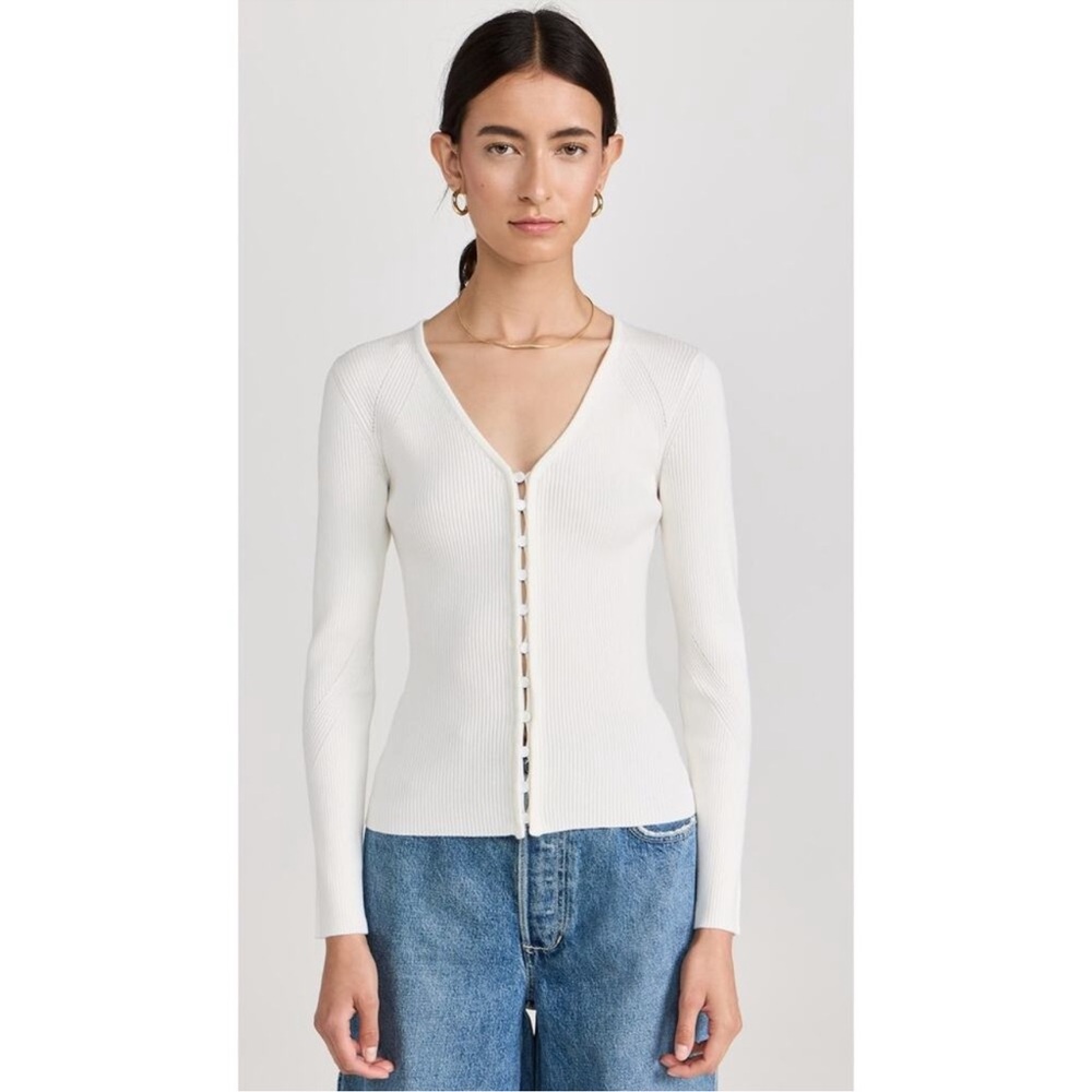 BA&SH wilam ribbed cardigan sweater size L